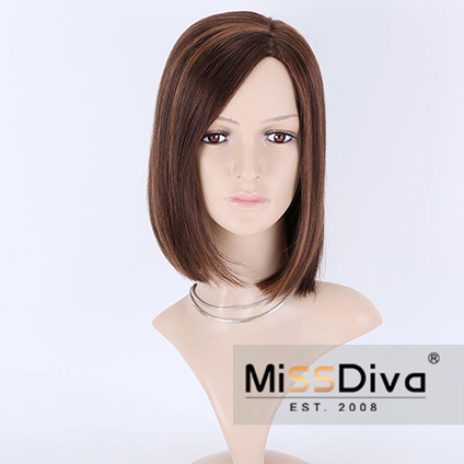 WMT01 Brazilian Hair BOB Style Mono Top Wigs